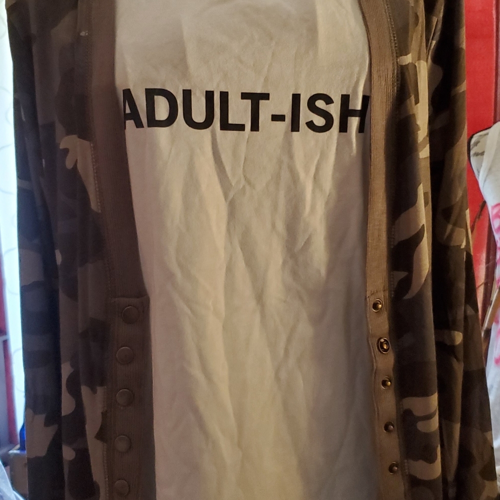 Unisex tank top with the wotds " Adult ish '